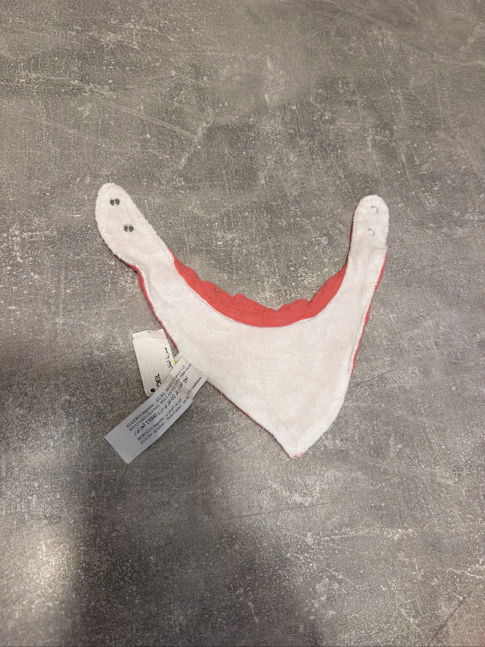 Bavoir roze koraal tape à l’œil zeer mooie staat – photo 3